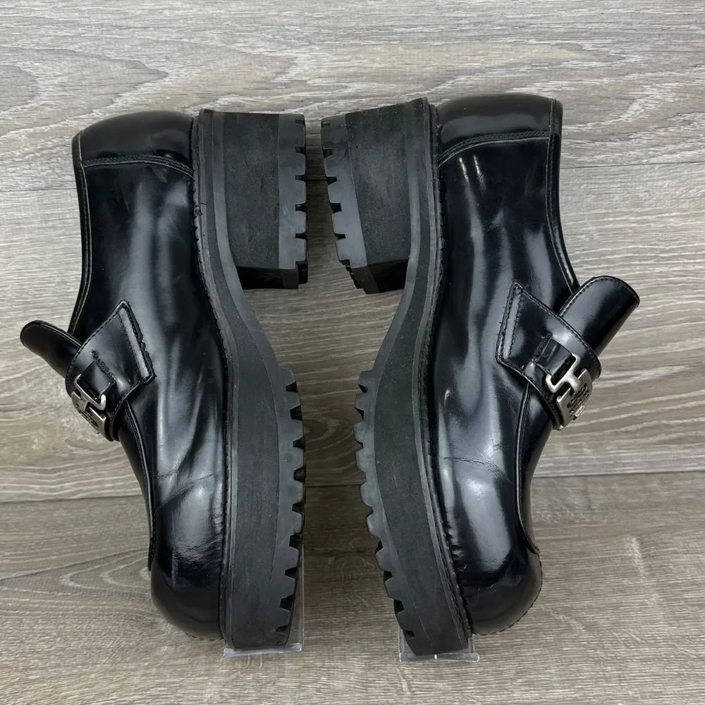 Bed Stu Black Patent Leather Women’s Sz 12 Chunky Y2K Grunge Oxford Loafers